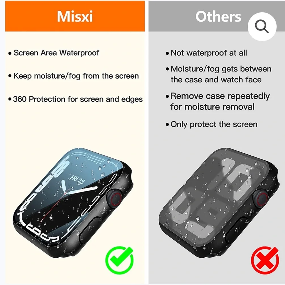 Misxi Apple Watch Case Series 7 45mm 2 pack